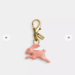 Coach Pink Bunny mini Charm